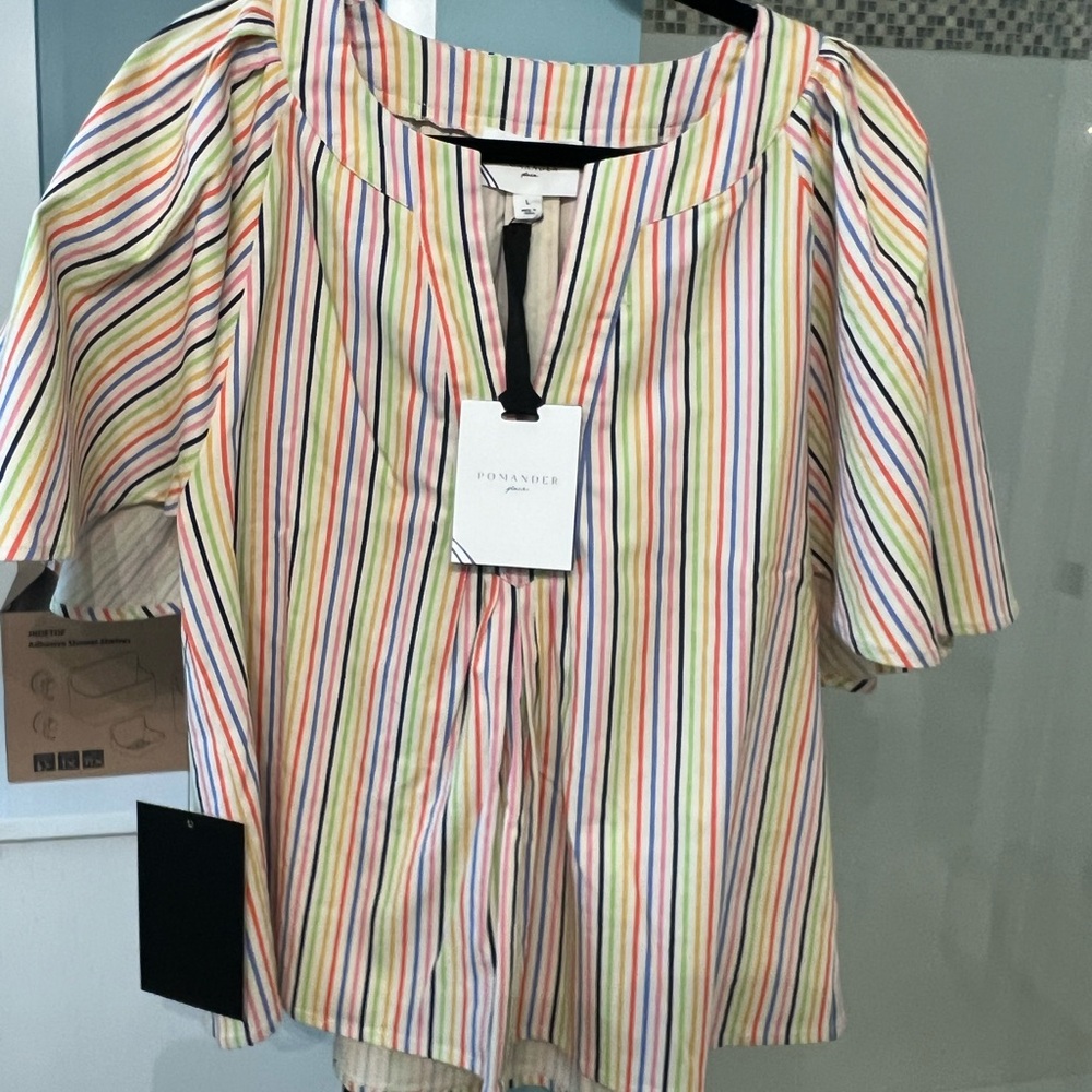 Topshop Multicolor Striped Women's Top